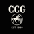 CCG logo with a horse and building icon on a black background